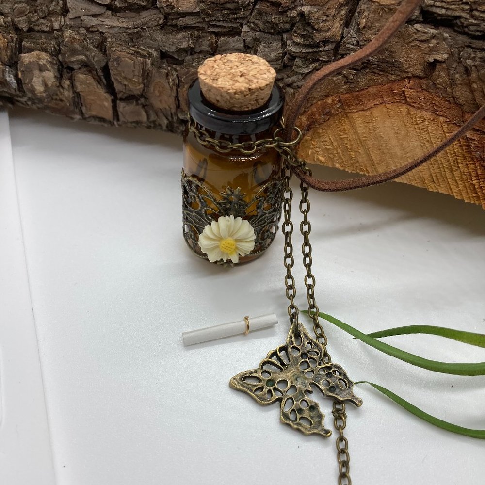 Fairy or Herb Bottle with Wish Scroll